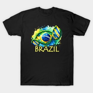 Brazilian DNA Heritage Flag T-Shirt